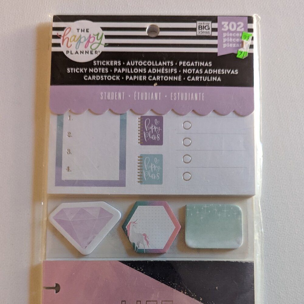 NWT 302 pc Happy Planner Back to School Student Multi Pack Stickers Notes Cards